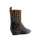 CASSIE BLACK FASHION COWBOY BOOTS LOLA&LO