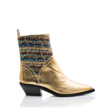 CASSIE FASHION COWBOY BOOTS EGYPTIAN GOLD LOLA&LO