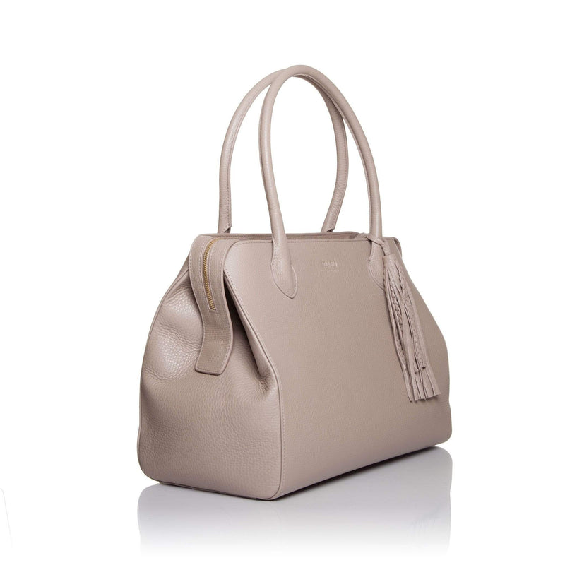 MAGDALEIN TAUPE WITH ZIPPER CLOSURE lolaandlo